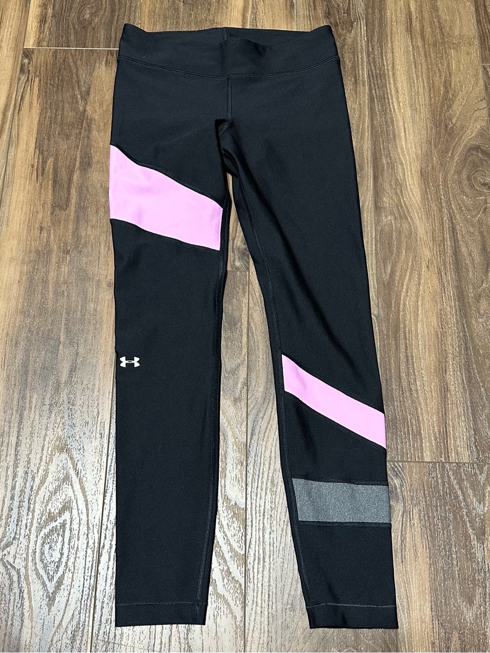Under Armour Women's Heatgear Compression Leggings Size Medium Pink Black